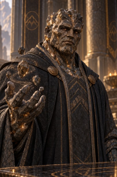 Master Granite Earthshaper, formed of stone veined with gold light.